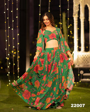Printed chinon Lehenga readymade with jacket (plus sizes too)