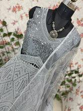 Silver sequins stylish Lehenga (special Sangeet night)