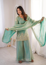 Sea Green fendi silk palazzo