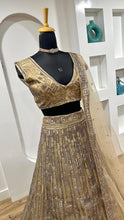 Gold net Lehenga