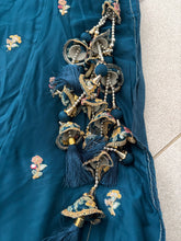 Teal Georgette sequins lehenga