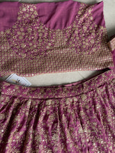 Arna collection - purple and gold floral georgette Lehenga