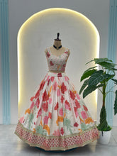 Floral white lehenga (plus size available 5XL)