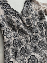 Stylish beige and black anarkali gown