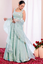 Mint green glam Lehenga