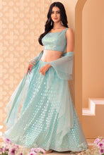 Mint green glam Lehenga