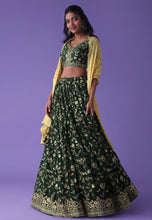 Karla collection - green Georgette Lehenga