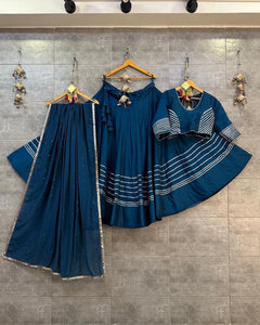 Plain and gotta Patti lehengas readymade - lots of colours
