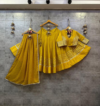 Plain and gotta Patti lehengas readymade - lots of colours