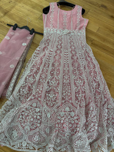 Baby pink anarkali