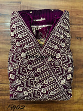 Karigari - wine silk anarkali