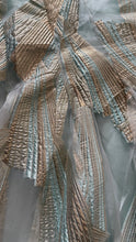 Icy blue lehenga with champagne gold work