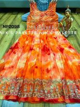 Niks collection - orange shaded anarkali