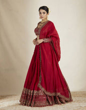 Elegant and simple red georgette Lehenga