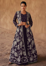 Janisha readymade - purpke silk Lehenga with jacket