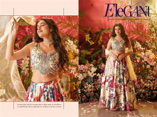 Boutique collection - garden white floral Lehenga