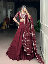 Maroon rangoli crush lehenga (skirt stitched)