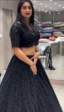 Black sparkly georgette Lehenga