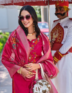 Rubab - jacquard silk salwaar kameez