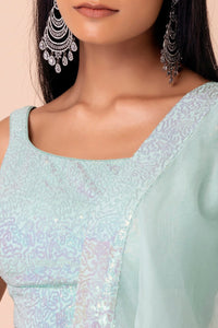 Mint green glam Lehenga