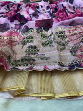 Purple floral shaded Lehenga