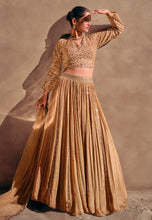 Janisha readymade - gold chinon silk Lehenga