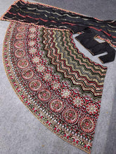 Black and colourful Lehenga