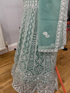 Mint green anarkali