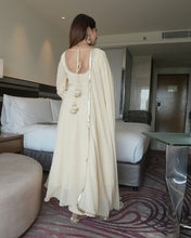 Simple white anarkali gown