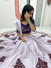 Pure cotton lilac and purple Chaniya choli