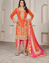 Tulip pants readymade - pink and orange