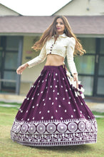 Indo western wine pure cotton lucknowi Lehenga