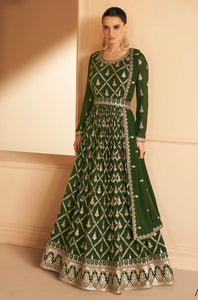 Janisha - mehendi green anarkali