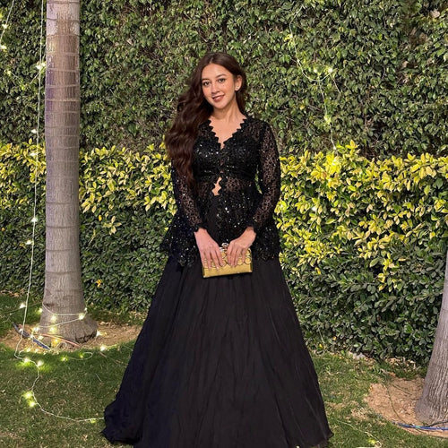 Blazer style sequinned readymade Lehenga