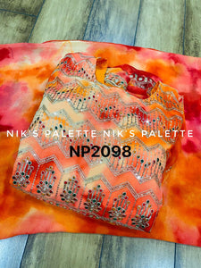 Niks collection - orange shaded anarkali