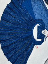 Partywear dark cobalt blue sequins Lehenga