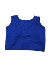 Royal blue and gold blouse