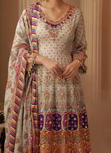 Crepe silk gota patti anarkali
