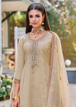 Beige dhoti style suit