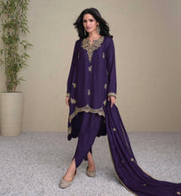 Janisha - purple tulip pants readymade set