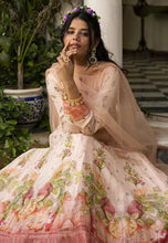 Dola silk jacquard pastel peach gown