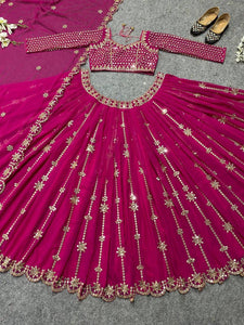 Rani pink and gold Lehenga