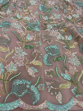 Peach pink floral Lehenga