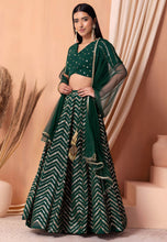 Georgette zigzag sequins lehenga - more colours