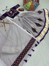 Pure cotton lilac and purple Chaniya choli