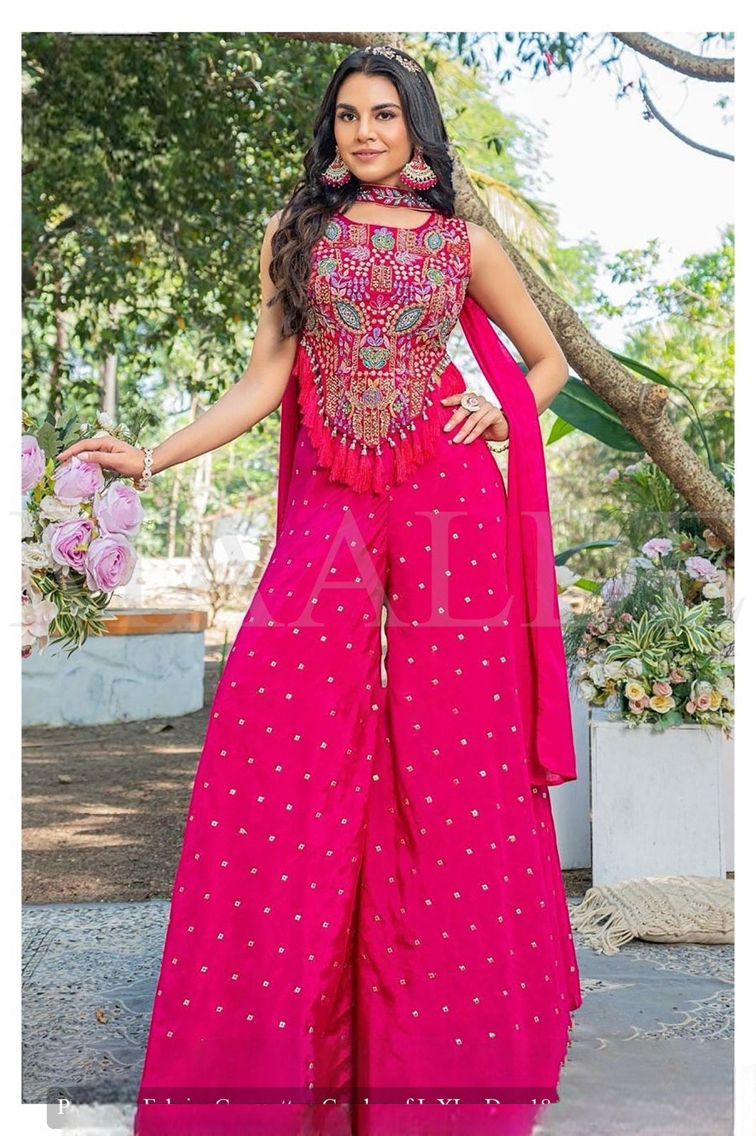 Carnival pink palazzo set