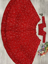 Red vichitra silk embellished Lehenga