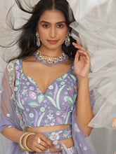 Lavender - multi colour pastel sequins Lehenga