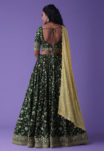 Karla collection - green Georgette Lehenga