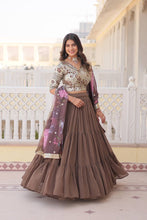 Beige flaired Lehenga and stylish